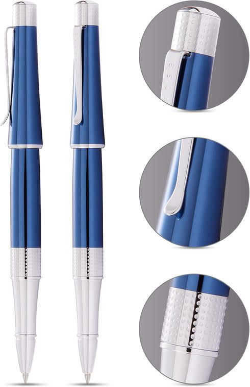 Cross Beverly Refillable Gel Ink Rollerball Pen, Medium Rollerball, Includes Premium Gift Box, Translucent Cobalt Blue