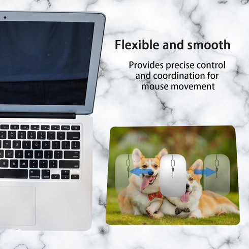 OKBA 40 3mm 22x18x0.3CM PCS White Mouse Pad Thick for Heat Press Printing,Bulk Mousepad Blanks for Heat Transfer Crafts