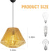 Vkinman Vintage Woven Bamboo Pendant Lamp Rattan Hand Modern Retro Boho Pendant Light for Bedroom Dining Room Kitchen