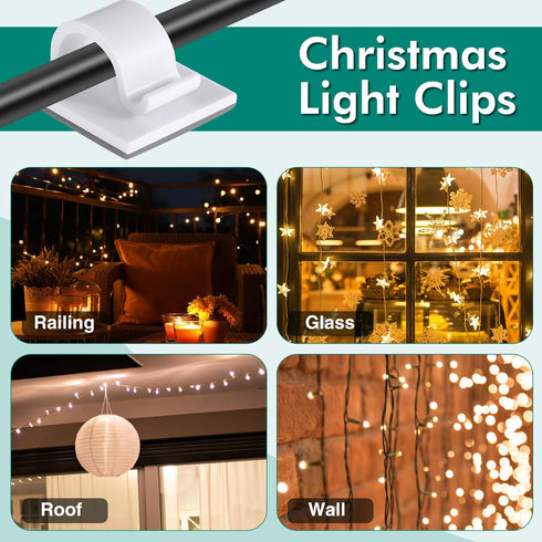 Namalu 120 Pieces Cable Clips Self Adhesive Wire Light Clips Cable Organizer Cable Wire Management Holder for Home