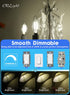 2W 4000K Bulb, 30W 300LM, E12 Dimmable Bulbs, B10 6 Pack CRLight Neutral White LED Candelabra Equivalent LED Chandelier
