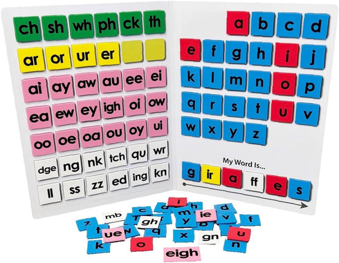 Magnetic Phonetics Back to Basics Magnet Set with Printed Board for Educational Use