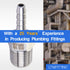 LTWFITTING Bar Production Stainless Steel 316 Barb Fitting, 1/8" Hose ID x 1/8" Male NPT, Pack of 5