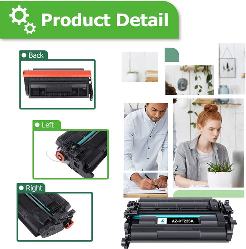 Aztech 26A CF226A Toner Cartridge 2 Pack - Compatible Replacement for HP Pro M402 Series Printer Ink