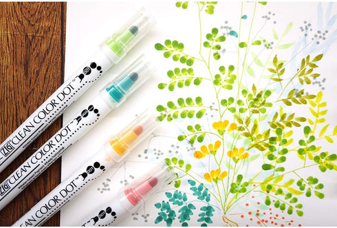 Kuretake Zig 4 Clean Colour Dot Pen Set, Multi, zzzz-s