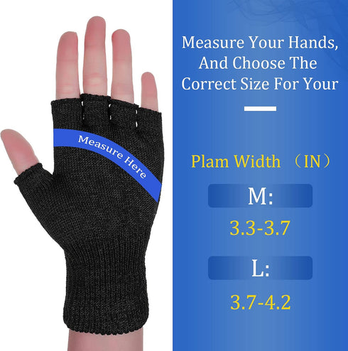 2 Pair Cut Resistant Half Finger Protection Gloves for Home Use