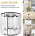 Drum Lampshades Crystal Lamp Shade Clear Glass Shade Cylinder Shaped Replacement Modern Ceiling Light Cover for Pendant