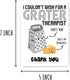 ABSMDesigns Great Therapist Card - Funny Thank You Card - Cute Cheese Card - Therapist Greeting Card - Pretty Thanks