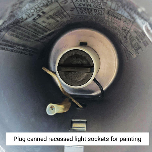 Skillflex (5) Light Socket Safety Cap Plugs for String Lights, Covers for Recessed and Standard Light Sockets