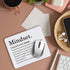 Mindset Definition Inspirational Quotes Mouse Pad, Non-Slip Rubber Base, 9.4 x 7.9 Inch for Desk Decor
