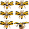 Paxar glrovazas Bee Cabinet Knob 6 Pcs Single Hole Insect Handle Rhinestone Decoration