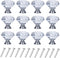 YourGift 6 Pack Drawer Knobs, Diamond Shaped Crystal Glass Cabinet Knobs Pull Handles, 30 mm, Silver