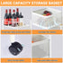 Naiveferry 5-Tier Rotating Vegetable Storage Rack with Wheels, Metal Mesh Fruit Basket with Lid, Potato Onion Storage