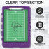 Sooez Original Clipboard with 2 Storage & Pen Holder, Heavy Duty 8.5x11 Clip Boards, Clearview Dry Erase Coach Clipboard