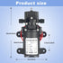 Diaphragm Pump,VerRich 12V Water Pump 70W 6A Self Priming Sprayer Pump 6 L/Min 0.9MPA 131 PSI for RV Camper Marine Boat Garden by VerRich
