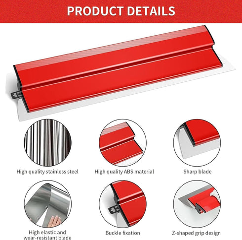 Yabingbos 3PCSDrywall Skimming Set 32"/80cm 16"/40cm 10"/25cm Skimming 0.5 mm Blade Blades with Stainless Steel Blades