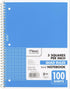 Mead Spiral Notebook, 1 Subject, Graph Ruled Paper, 7-1/2" x 10-1/2", 100 Sheets (Blue)