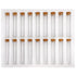 SUPERLELE 18pcs Glass Test Tube, 25×120mm Clear Flat Test Tubes with Cork Stoppers for Plants, Experiments