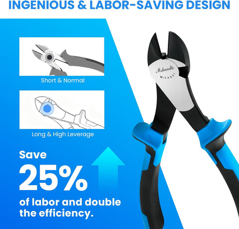 2 Set, 8" 7" Set Pieces Plier Including Needle Nose Pliers and Diagonal Cutting Pliers, Premium High Carbon Steel