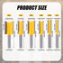 Gosknor 6pcs Set 1/4 Inch Straight Router Bit Shank, Flute Straight Router Bits Top Bottom Bearing Flush Trim Router