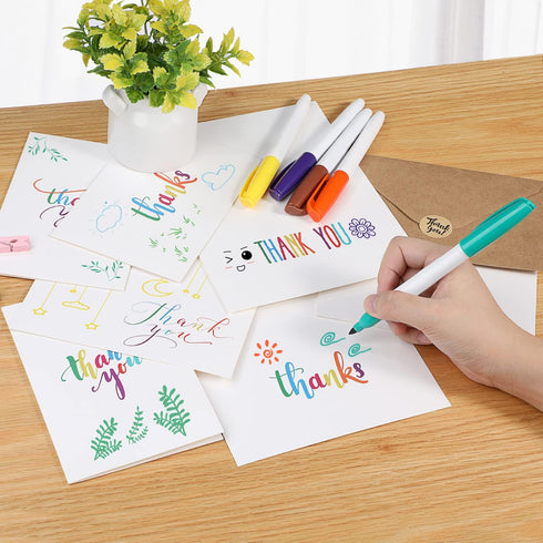 60 Ohuhu Coloring Markers & Thank You Cards with Envelopes