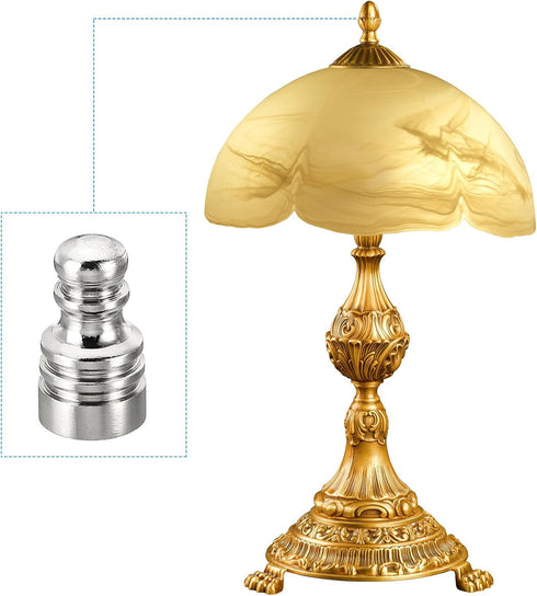 1" 4Pcs 1/4-27 PATIKIL Tall Iron Lamp Finials Cap Knob, Lamp Screw Holder Tapped for Table and Floor Lamp Shade
