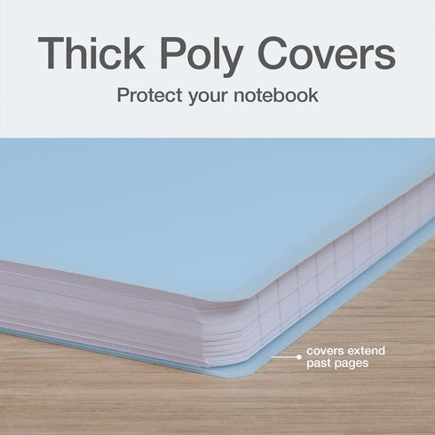Oxford Poly Spiral Notebooks, Small 5.7 x 8.5 Book, Thick Poly Cover, White Paper, College Rule, 80 Sheets/160 Pages, Neutral Colors, 4 Pack (69721) by Oxford