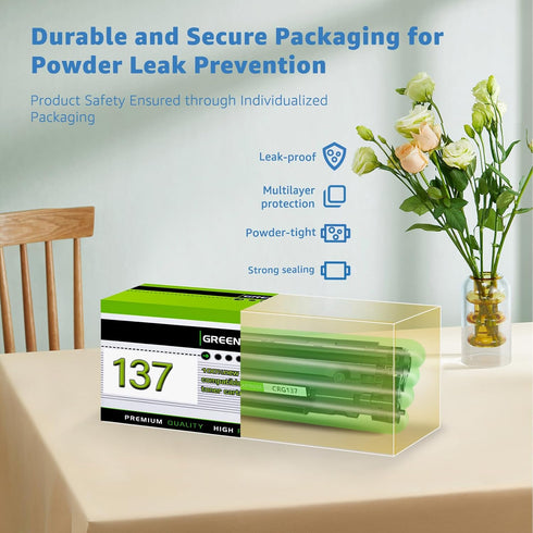 greencycle 4 Pack Compatible Toner Cartridge for Canon 137 - Replacement for CRG137, 9435B001AA, for ImageClass D570,