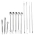 Laboratory Spoon Spatula Set - Long Handled Mixing & Measuring Equipment for Labs, Sampling, Sculpting, Stirring