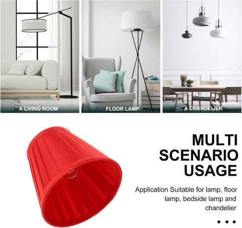 Elegant Large Red Fabric Lampshade for Table and Floor Lamps