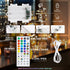 2 Pack 40FT 120LED Dazzle Bright Color Changing Fairy Lights Battery Operated, Total Silver Copper Wire RGB String