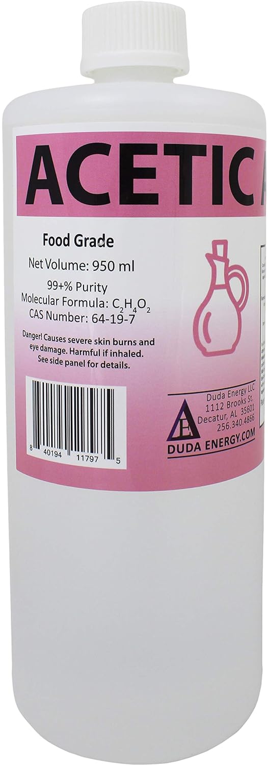 Duda Energy 950ml Bottle Food Grade Glacial Acetic Acid Concentrated Vinegar