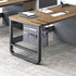 MASTLU Under Desk Storage Bag, Grey, Office Organizer for A4 Files, Detachable Handle, No Assembly Required, Home School