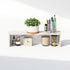 Furinno Classic 23-Inch Desk Organizer - Marble White Shelf Organizer Storage & Display Stand