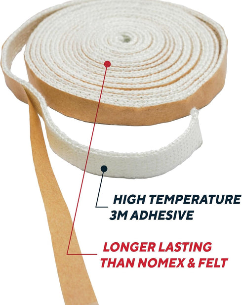 99N12 12 Rutland Big Green Egg Replacement Gasket, High Temperature Clean Burn Gasket Kit, Fits Large, Medium, Small