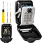 Key Safe Outdoor Waterproof Lockbox, 12 Digit Combination, Extra Large Key Storage Box with Weatherproof Cover, Police