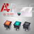 APIELE 3Pcs Rocker Toggle Switch ON/Off AC 125V/20A 250V/16A with LED Light for Boat DPST 4 Pins KCD2-201N (Green)