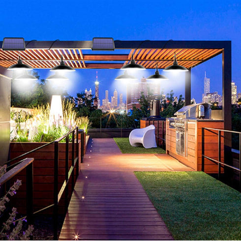 Bulb IP65 ABZXT Solar Pendant Lights Upgraded Lights Waterproof Dusk to Dawn Auto Lamp with Remote Controller