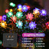 50 ITICdecor Solar Flower String Lights Outdoor Waterproof LED Solar String Lights for Outside Decorative for Garden