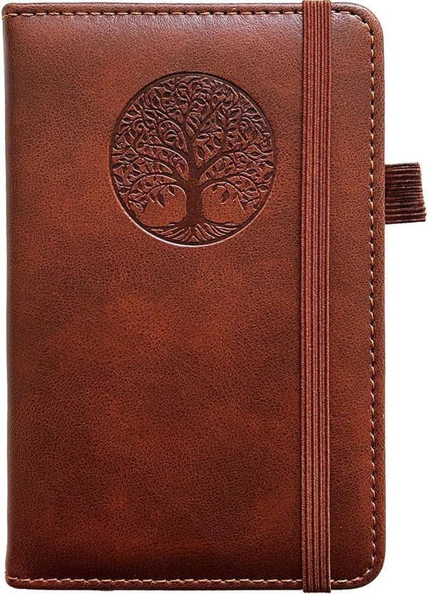 Small Pocket Leather Journal Notebook Mini (Brown)