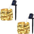 2 Pack 100 LED Solar Powered String Lights, 33FT Each, 8 Modes Waterproof Fairy Lights for Garden, Patio, Party,