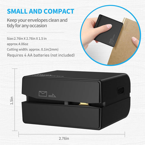 Portable Desk Electric Letter Opener, Efficient Envelope Slitter Tool for Office, Home, Universal Envelope Opener