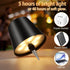 3 Dimmable, 5H 48H Rechargeable Wireless Bottle Lamp - Color Stepless Metallic Black Lampshade, Bright Light or Soft