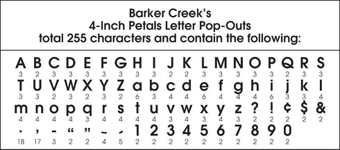 Barker Creek Letter Pop-Outs, 4" Multicolor Designer Letters for Bulletin Boards, Breakrooms, and Displays