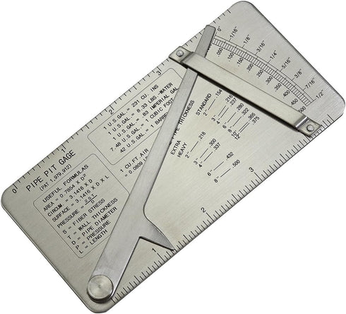 RIVERWELD Pipe Pit Welding Gauge, Test Ulnar Welder Inspection Range 0 to 1/2” in 1/64” & .010 Increments