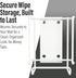 6.5 Inches, WIPESPLUS Wall Bracket Wipes Canister Holder with Screw and Tape Mounting Hardware for Supermarkets