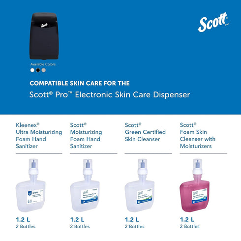 (32504), 1.2 7.29" 11.69" 4.0" 1) Scott Professional Scott Pro High Capacity Automatic Soap and Hand Sanitizer