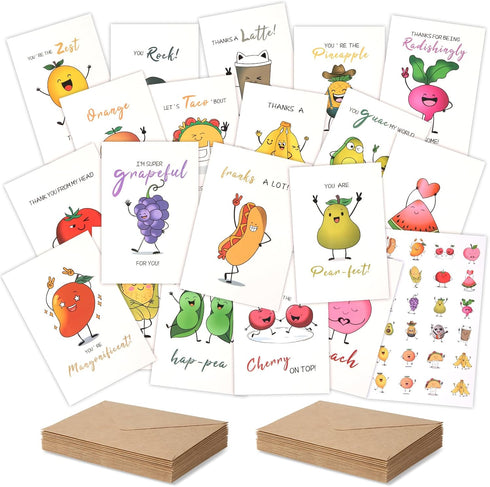 XXINMOH Premium Funny Thank You Cards Set of 20, 4x6 INCH Unique Teacher