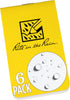 Rite in the Rain Weatherproof On The Go Wallet Notebook, 2" x 3.375", Yellow Cover, Blank Pages, 6 Pack (No. OTG371L)