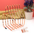 SUPVOX Rose Gold Metal Stretchable Bookend Desk Book Organizer Thumb-Shaped Book Stand Document Rack for Office